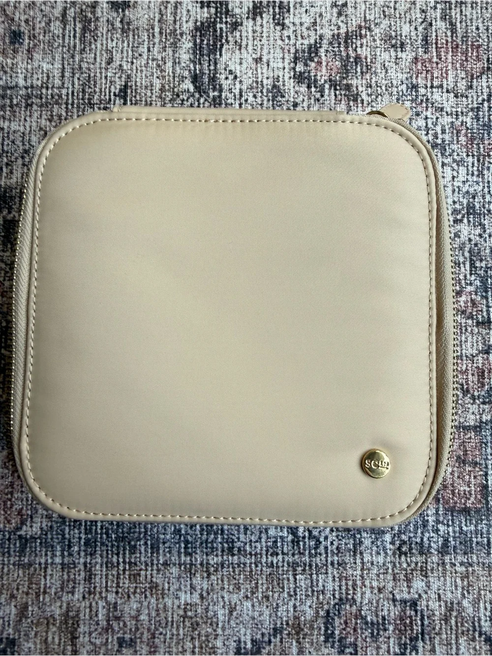 Stoney Clover Lane Compact Square Travel Case - Cream